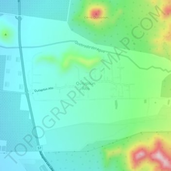 Mappa topografica Quilapilún Alto, altitudine, rilievo