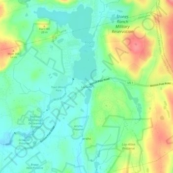 Mappa topografica Laysville, altitudine, rilievo