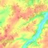 Mappa topografica Les Vallées, altitudine, rilievo