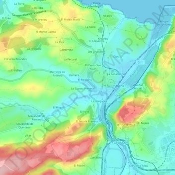 Mappa topografica El Empalme, altitudine, rilievo