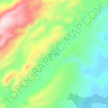 Mappa topografica San Blas, altitudine, rilievo