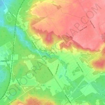 Mappa topografica Midhurst, altitudine, rilievo
