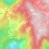 Mappa topografica Zibreiros, altitudine, rilievo