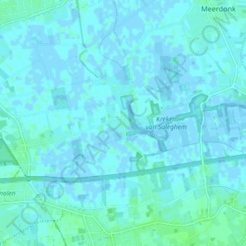 Mappa topografica Groenendijk, altitudine, rilievo