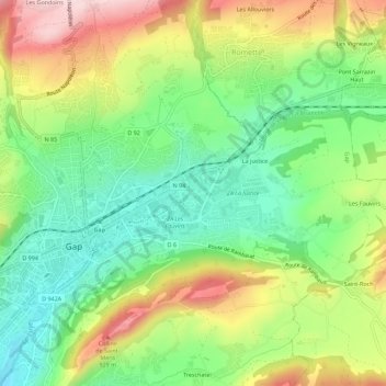 Mappa topografica ZA Tokoro, altitudine, rilievo