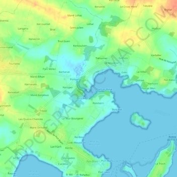 Mappa topografica Mané Habus, altitudine, rilievo