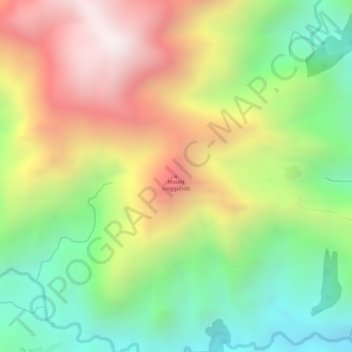 Mappa topografica Mount Lingguhob, altitudine, rilievo