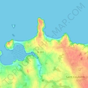 Mappa topografica La Haute Marette, altitudine, rilievo