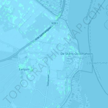 Mappa topografica Abbewier, altitudine, rilievo