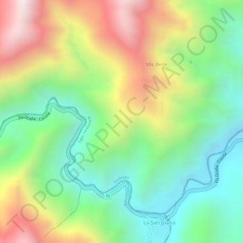 Mappa topografica Berlin, altitudine, rilievo
