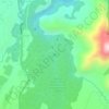 Mappa topografica Gantungan Falls, altitudine, rilievo