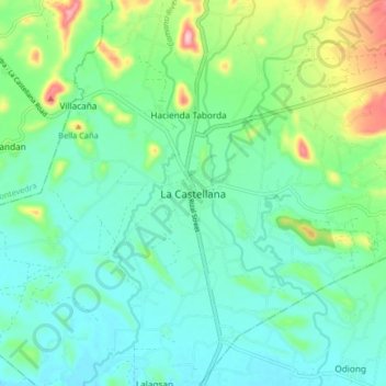 Mappa topografica La Castellana, altitudine, rilievo