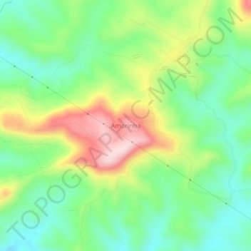 Mappa topografica Amorinha, altitudine, rilievo