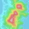 Mappa topografica Tanote Peak, altitudine, rilievo