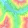 Mappa topografica Souchey, altitudine, rilievo