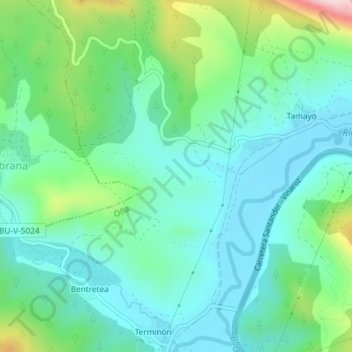 Mappa topografica San Frutos, altitudine, rilievo