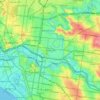 Mappa topografica Richmond, altitudine, rilievo