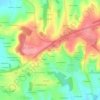 Mappa topografica Le Croissant, altitudine, rilievo