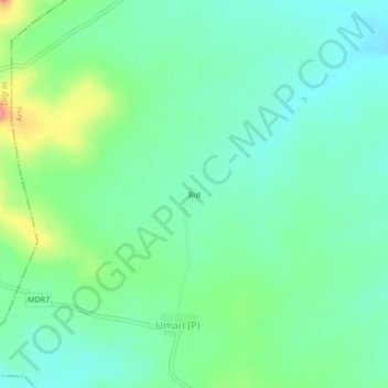 Mappa topografica Bid, altitudine, rilievo