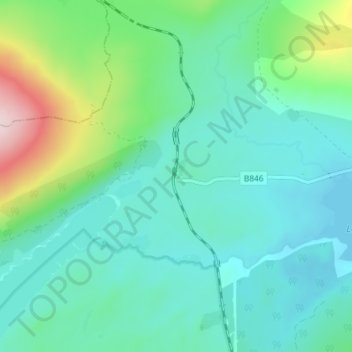 Mappa topografica Rannoch Station, altitudine, rilievo