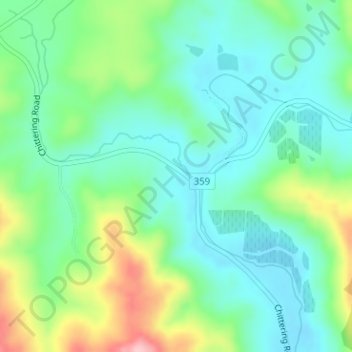 Mappa topografica Lower Chittering, altitudine, rilievo