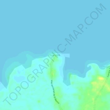 Mappa topografica Garzón, altitudine, rilievo