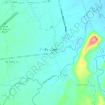 Mappa topografica Barangay 4, altitudine, rilievo