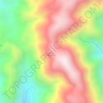 Mappa topografica Mount Awapanniki, altitudine, rilievo