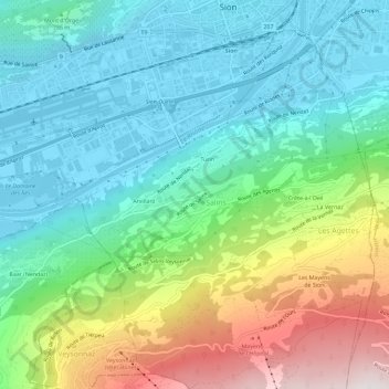 Mappa topografica Pravidondaz, altitudine, rilievo