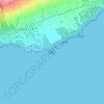 Mappa topografica Pointe de la Mare d'Arzule, altitudine, rilievo