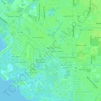 Mappa topografica Mecca City, altitudine, rilievo