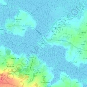 Mappa topografica Messan, altitudine, rilievo