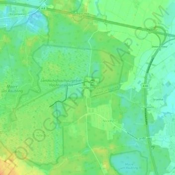 Mappa topografica Hochrunstfilze, altitudine, rilievo