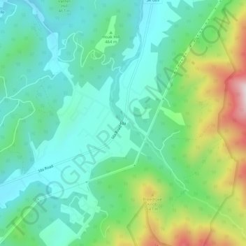 Mappa topografica Ida, altitudine, rilievo
