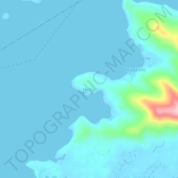 Mappa topografica Hubo, altitudine, rilievo