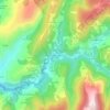 Mappa topografica A Veiga da Sarza, altitudine, rilievo
