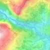 Mappa topografica La Cadena, altitudine, rilievo