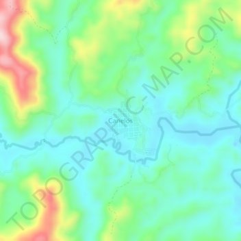 Mappa topografica Canelos, altitudine, rilievo