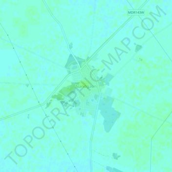 Mappa topografica Nandgaon, altitudine, rilievo