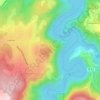 Mappa topografica Lac de Grangent, altitudine, rilievo