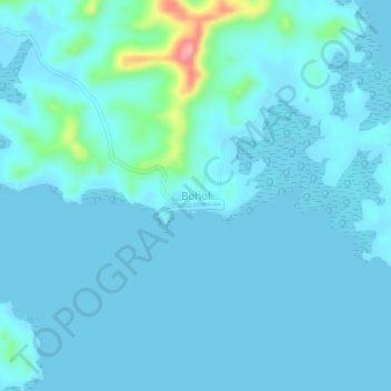 Mappa topografica Bohol, altitudine, rilievo