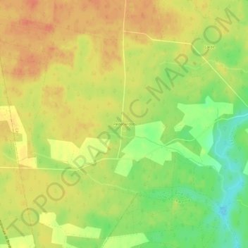 Mappa topografica Pédéberdot, altitudine, rilievo