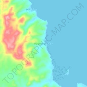 Mappa topografica Halabangbaybay, altitudine, rilievo