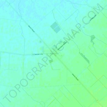 Mappa topografica Merlin, altitudine, rilievo