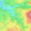 Mappa topografica Crouziols, altitudine, rilievo
