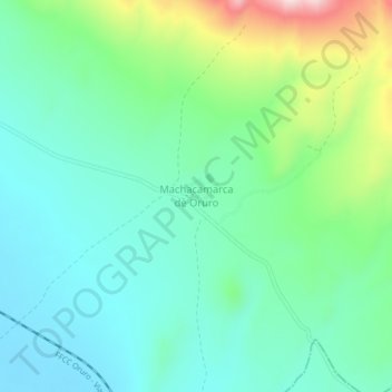 Mappa topografica Machacamarca de Oruro, altitudine, rilievo