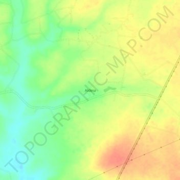 Mappa topografica Aldeia, altitudine, rilievo