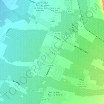 Mappa topografica La Islita, altitudine, rilievo
