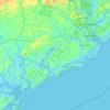 Mappa topografica Wadmalaw Island, altitudine, rilievo