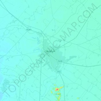 Mappa topografica Sargodha, altitudine, rilievo